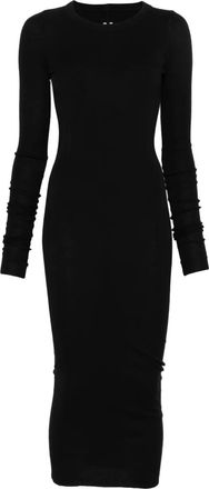 Rick Owens Abito midi a maniche lunghe - Nero