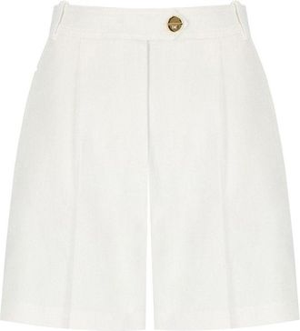 Elisabetta Franchi SHORTS AVORIO CON PINCES ELISABETTA FRANCHI