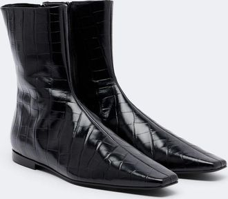 Toteme Botines de piel grabada