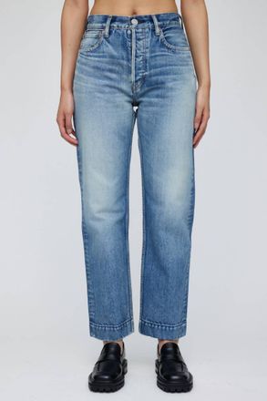 Moussy Marilla Wide Straight Jean In Light Blue