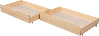 Happy Garden Juego De 2 Cajones De Madera Para Guardar Bajo De La Cama