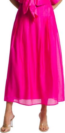 Ciebon Pheona A-Line Midi Skirt in Pink at Nordstrom, Size Medium