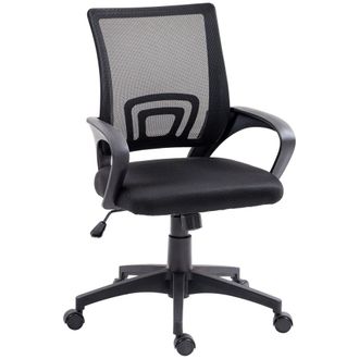 HOMCOM Silla de oficina 57x55x109 cm negro