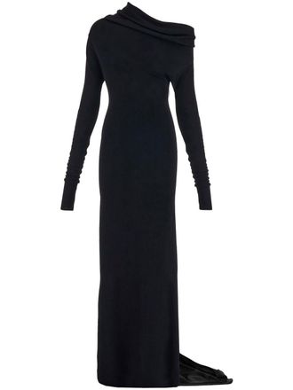 Ferragamo Asymmetrische avondjurk - Zwart