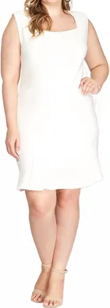 She + Sky Daydreamer Knit Sleeveless Dress - Plus In White