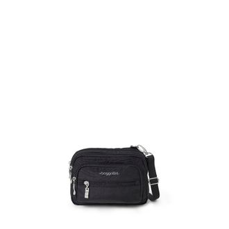 Baggallini Womens Triple Zip Bagg Small Crossbody Bag
