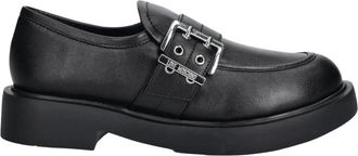 Love Moschino Schoenen, Dames, Zwart, 38 EU, Leer, Leren Platform Loafers