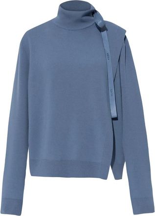 Fendi Wollen coltrui - Dames - Coltruien - Blauw - S - Wol - Truien & Vesten