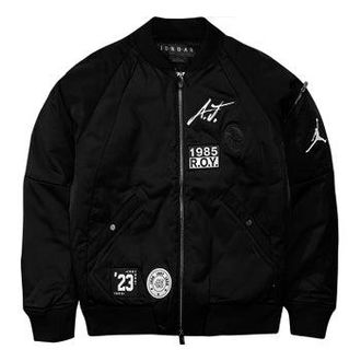 Nike Jordan Air Jordan MA-1 Baseball Collar aviator Jacket sports padded Jacket Black AV5999-010