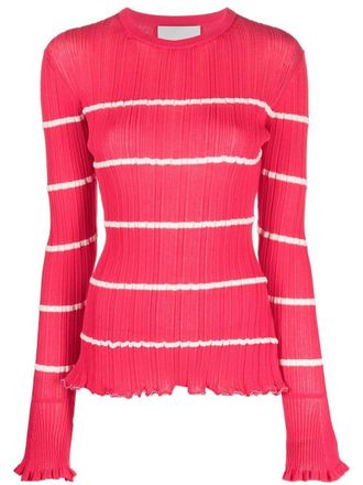 3.1 Phillip Lim Ribgebreide top - Roze