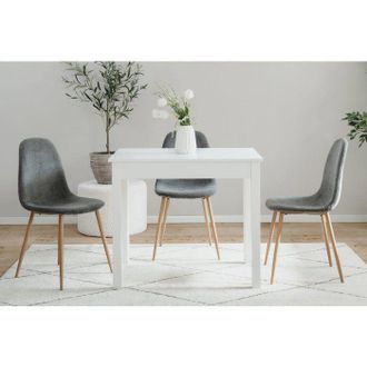 Finori Mesa De Comedor Capri - Blanca - Cuadrada - 4 Personas - 90 X 67 X 76 Cm