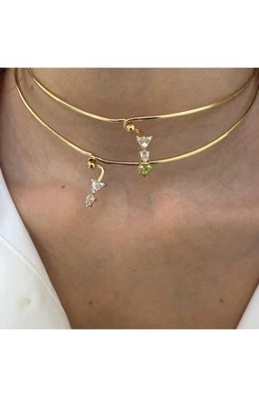 Jennifer Zeuner Porto Sapphire Choker in Yellow Gold at Nordstrom