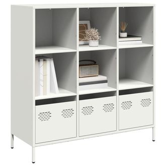 Berkfield Home Highboard&not;White 101.5x39x103.5 cm Steel in White