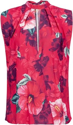 Pinko Stijlvolle Blouse met Uniek Design - Dames - Tops zonder mouwen - Roze - M - Tops