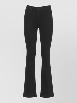 Mother flared cotton jeans straight leg trousers