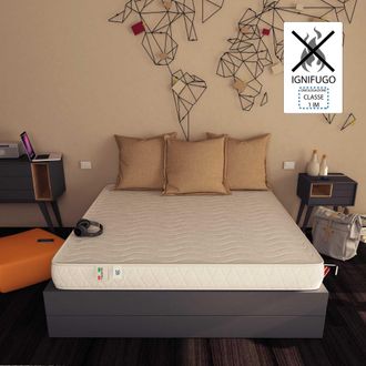 Baldiflex Baldiflex - Materasso Hotel Easy Alto 24 Cm Ignifugo Materasso Singolo Misura 100x190 Cm