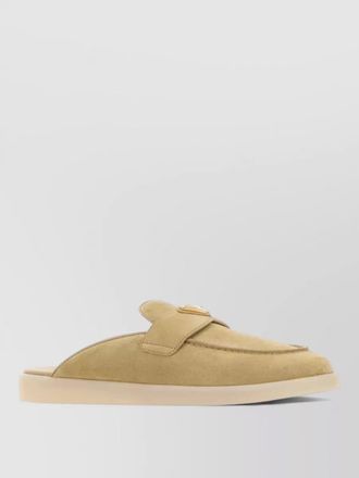 Prada suede loafers round toe flat sole