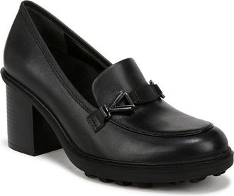 Vionic Womens Vionic Tiburon Loafers Black Waterproof Lug Sole Block Heel HAWK2083