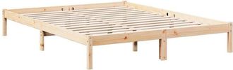 vidaXL Extra Long Bed Frame without Mattress 140x210 cm Solid Wood Pine Vidaxl