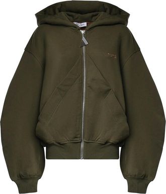 The Attico Full Zip Hoodie Sweatshirt