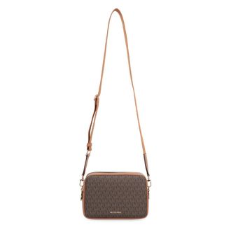 Michael Kors Tassen, Dames, Bruin, ONE Size, Polyester, Bryant Medium Signature Logo Camera Crossbody
