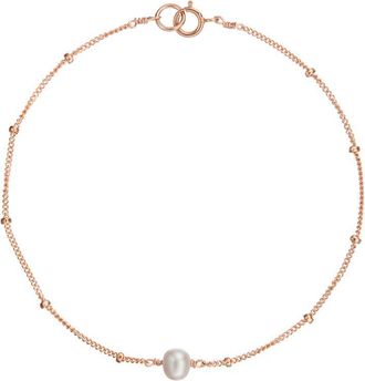 Lily & Roo Rose Gold Satellite Pearl Bracelet