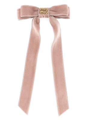 Miu Miu Pink Velvet Hair Clip