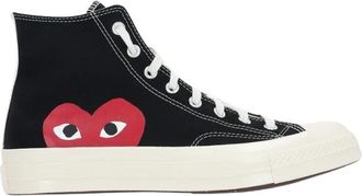 Comme Des Gar&ccedil;ons Zwarte High-Top Canvas Sneakers - Dames - Sneakers - Zwart - 37 EU - Schoenen