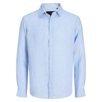 Jack & Jones Jack And Jones Heren Linnen Overhemd (Brunnera Blauw)