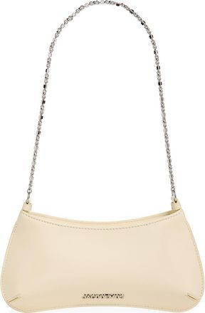 Jacquemus Le Petit Bisou Chaine Patent Shoulder Bag in Light Ivory 115 at Nordstrom