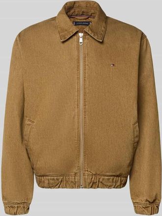 Tommy Hilfiger Regular Fit Bomberjacke aus reiner Baumwolle in Camel, Größe XXL