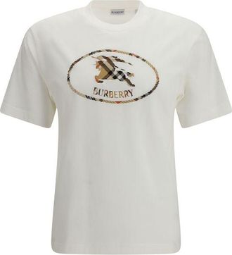 Burberry Witte Katoenen T-Shirt