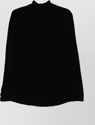 Raquel Diniz velvet short cape high neck
