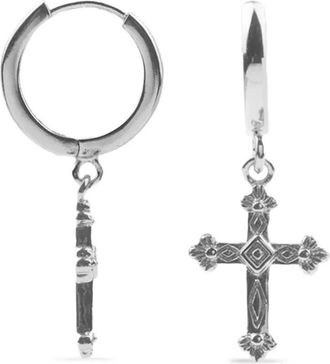 All the Luck in the World cross-motif earrings - women - Silver Plated Brass - One Size
