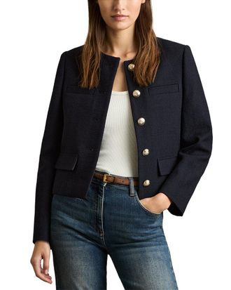 Reiss Nola Cropped Wool Jacket