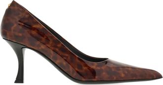 Ferragamo 70 mm pumps met schildpadschild-effect - Bruin