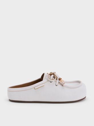 Charles & Keith Gale Beaded-Lace Mules