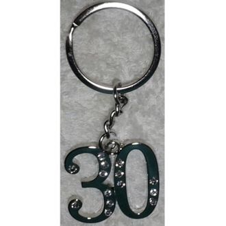 Trade Shop Trade Shop - 12 Portachiavi Porta Chiave Con Numero 30 Bomboniere Confetti Per Compleanno