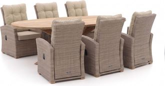 Intenso Furniture Intenso Mazzano/ROUGH-Y Ellips 240cm dining tuinset 7-delig verstelbaar