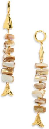Frasier Sterling Fresh Catch Fish Linear Drop Earrings in Gold at Nordstrom