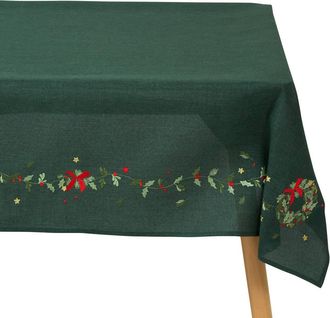 F&eacute;&eacute;ric Lights & Christmas Mantel Bordado Elma Verde, 140 X 240 Cm - Feeric Lights & Christmas