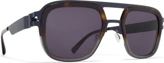 Mykita Roestvrijstalen zonnebril met UV-bescherming - Heren - Zonnebrillen - Zwart - 54 MM - Accessoires