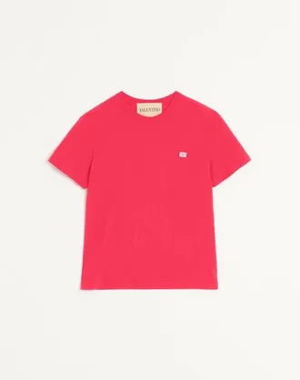 Valentino Cotton T-Shirt With Vlogo Patch