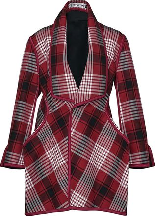 Issey Miyake Giacca a quadri - Rosso