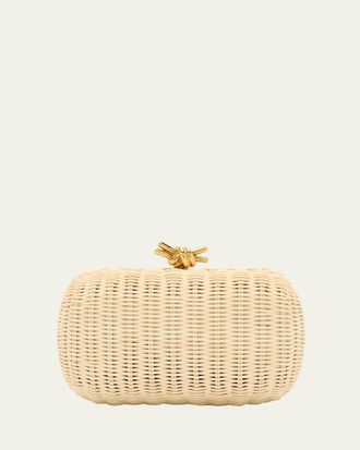 Bottega Veneta Knot Chain Rattan Crossbody Bag