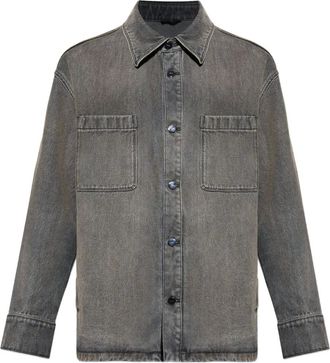 Fendi patch-pocket denim jacket - Grey