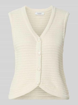 b.young B.Young Strickweste mit V-Ausschnitt Modell MIKALA in Beige, Gr&ouml;&szlig;e XXL