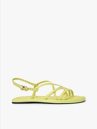 Tommy Hilfiger Sandalias planas de piel con tiras cruzadas