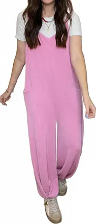 Entro Womens Busy Season Jumpsuit In Pink