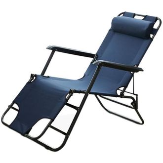 Trade Shop Trade Shop Traesio - Sdraio Blu Sedia Lettino Relax Prendisole Da Spiaggia Giardino Pieghevole 285001